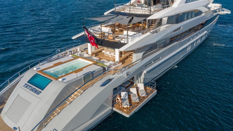 yacht Tatiana deck