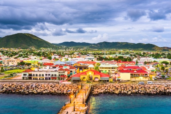 St. Kitts and Nevis skyline, Caribbean