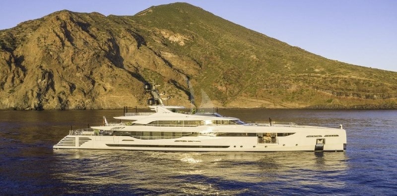LEL yacht anchored in Mediterranean
